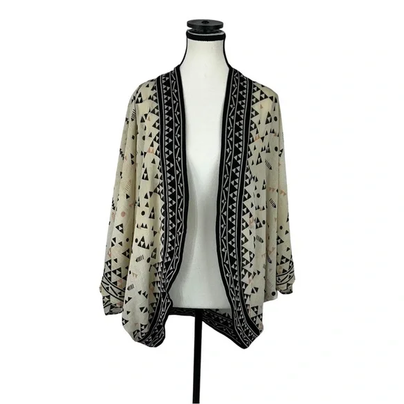 Ecote Urban Outfitters Kimono Cardigan M/L Boho Aztec Tribal Print Open Front - Picture 2 of 10